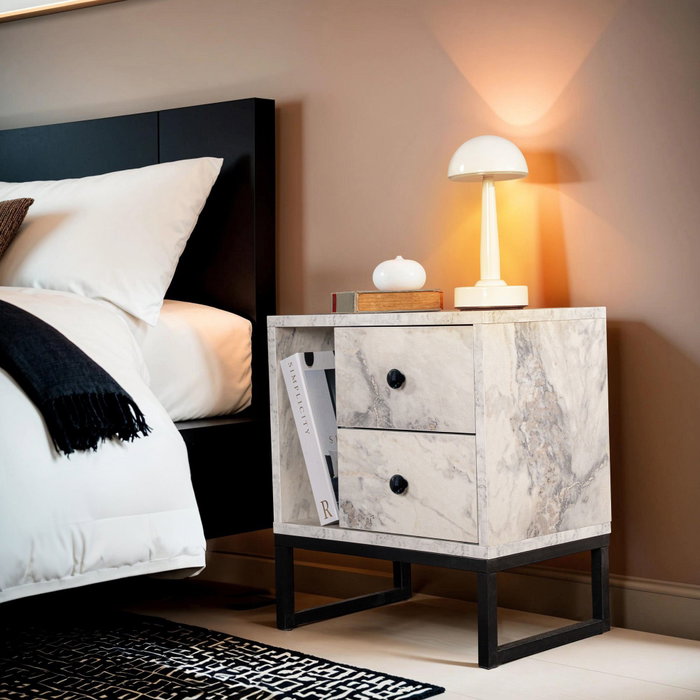 Nordure Glimmer - Fressia Marble, Black Nordure Glimmer - Fressia Marble, Black